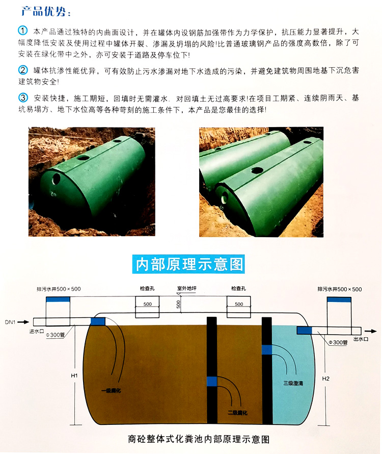 措美玻璃钢化粪池